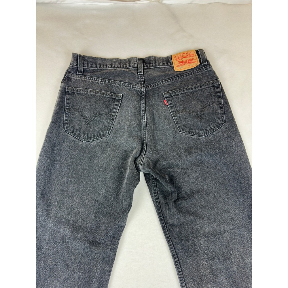 Levis 550 Relaxed Fit Jeans Mens 35x30 Faded Black Denim Straight Leg Pants - Picture 12 of 15